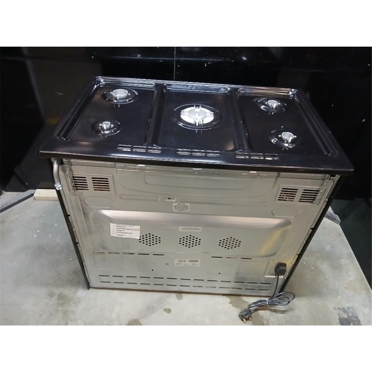 Refurbished electriQ 90cm Gas Range Cooker Black