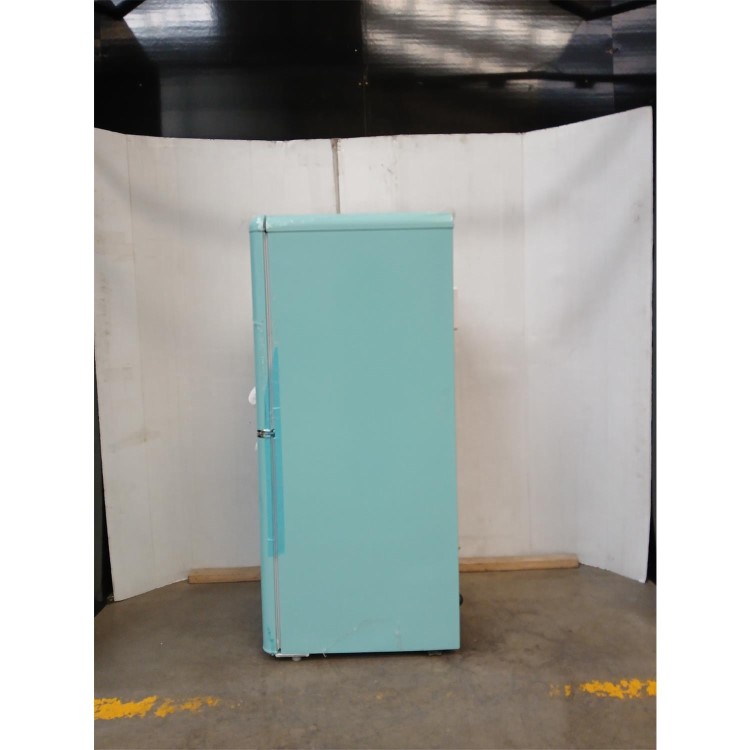 GRADE A2 - electriQ 153 Litre 60/40 Retro Freestanding Fridge Freezer - Blue Total No Frost