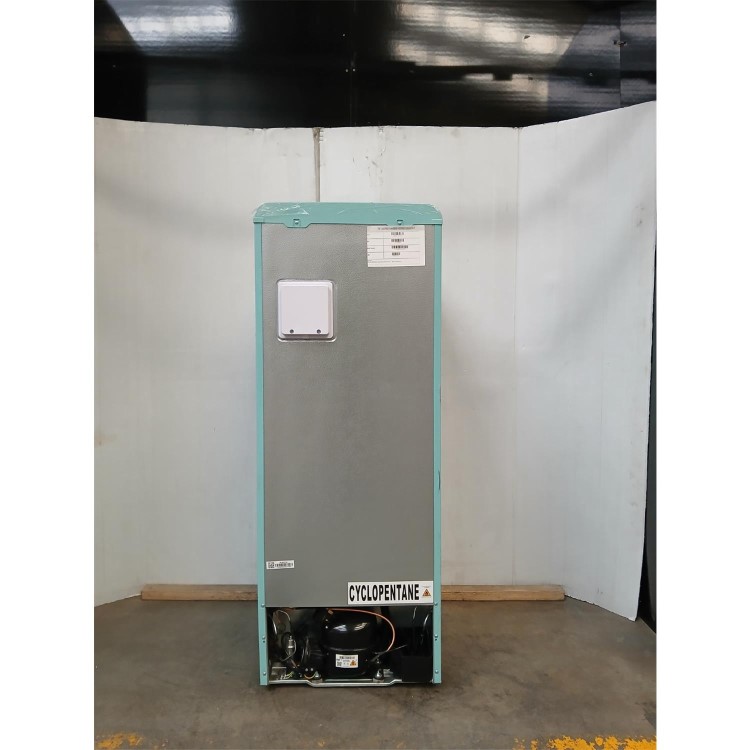 GRADE A2 - electriQ 153 Litre 60/40 Retro Freestanding Fridge Freezer - Blue Total No Frost