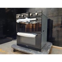 GRADE A2 - electriQ Built-Under Electric Double Oven - Black