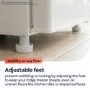 electriQ Retro 194 Litre Freestanding Fridge with Ice Box - Cream