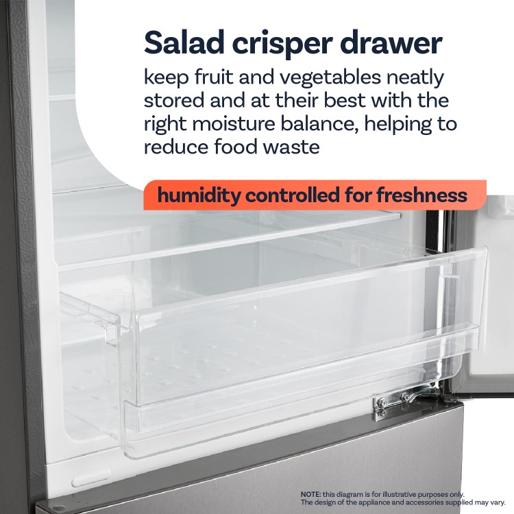 electriQ Retro 194 Litre Freestanding Fridge with Ice Box - Cream