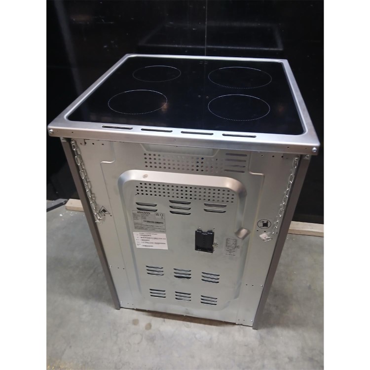 Refurbished electriQ 60cm Ceramic Single Cavity Cooker - Stainless Steel