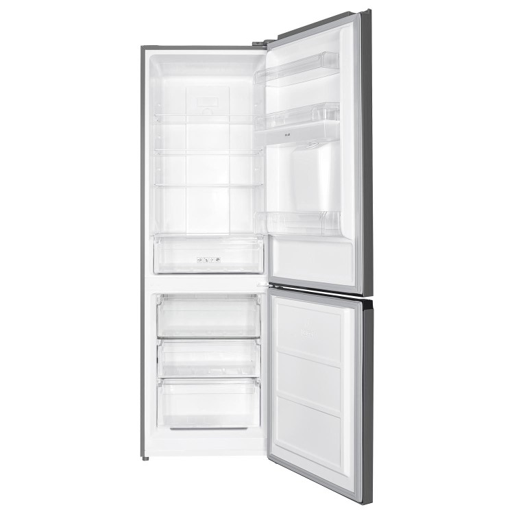 electriQ 291 Litre 60/40 Freestanding Fridge Freezer - Total No Frost in Stainless Steel