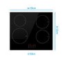GRADE A3 - electriQ 60cm 4 Zone Induction Hob