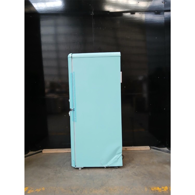 Refurbished electriQ 153 Litre 50/50 Retro Freestanding Fridge Freezer - Blue Total No Frost