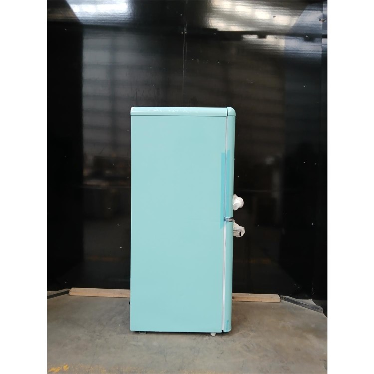 Refurbished electriQ 153 Litre 50/50 Retro Freestanding Fridge Freezer - Blue Total No Frost