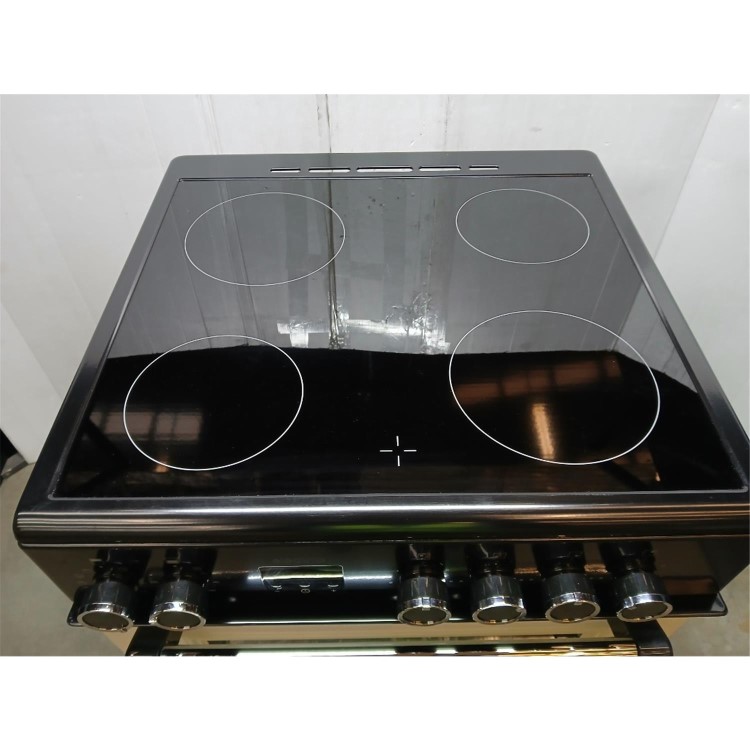 Refurbished electriQ 60cm Double Oven Electric Cooker - Cream