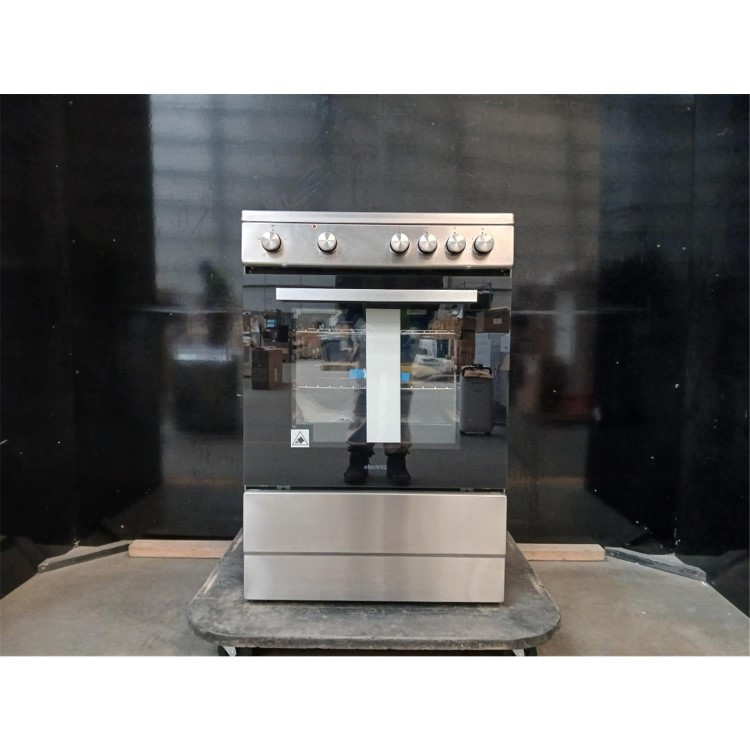 GRADE A2 - electriQ 60cm Electric Cooker - Stainless Steel