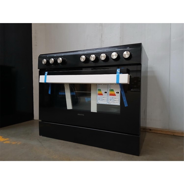 Refurbished electriQ 90cm Single Cavity Induction Range Cooker - Black