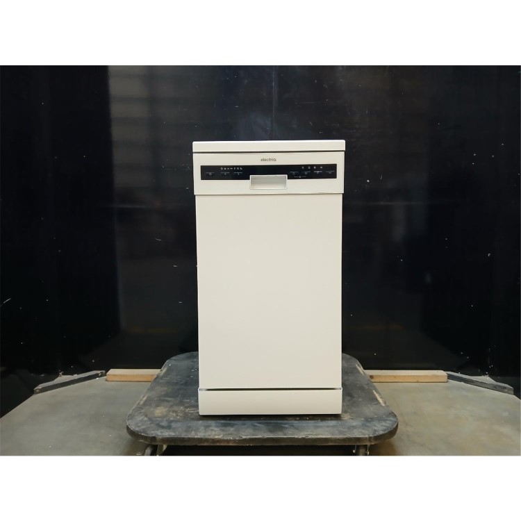 GRADE A2 - electriQ Series 2 Freestanding Slimline Dishwasher - D-Rated White