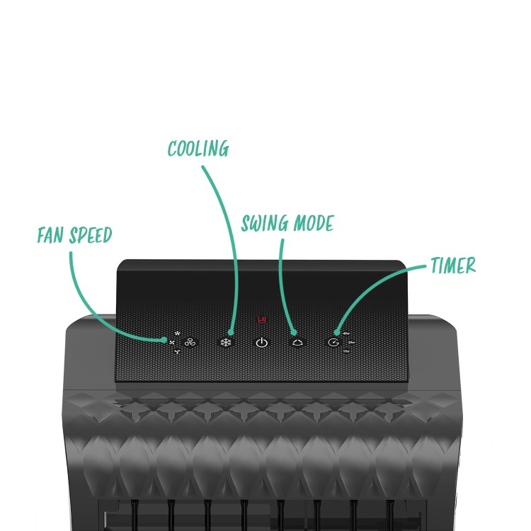 Refurbished electriQ 15L Portable Evaporative Air Cooler Air Purifier with anti-Bacterial Ioniser and Humidifier