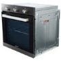Refurbished electriQ EQBIOLG1DARKINOX 60cm Single Built In Fan Assisted Electric Oven Black