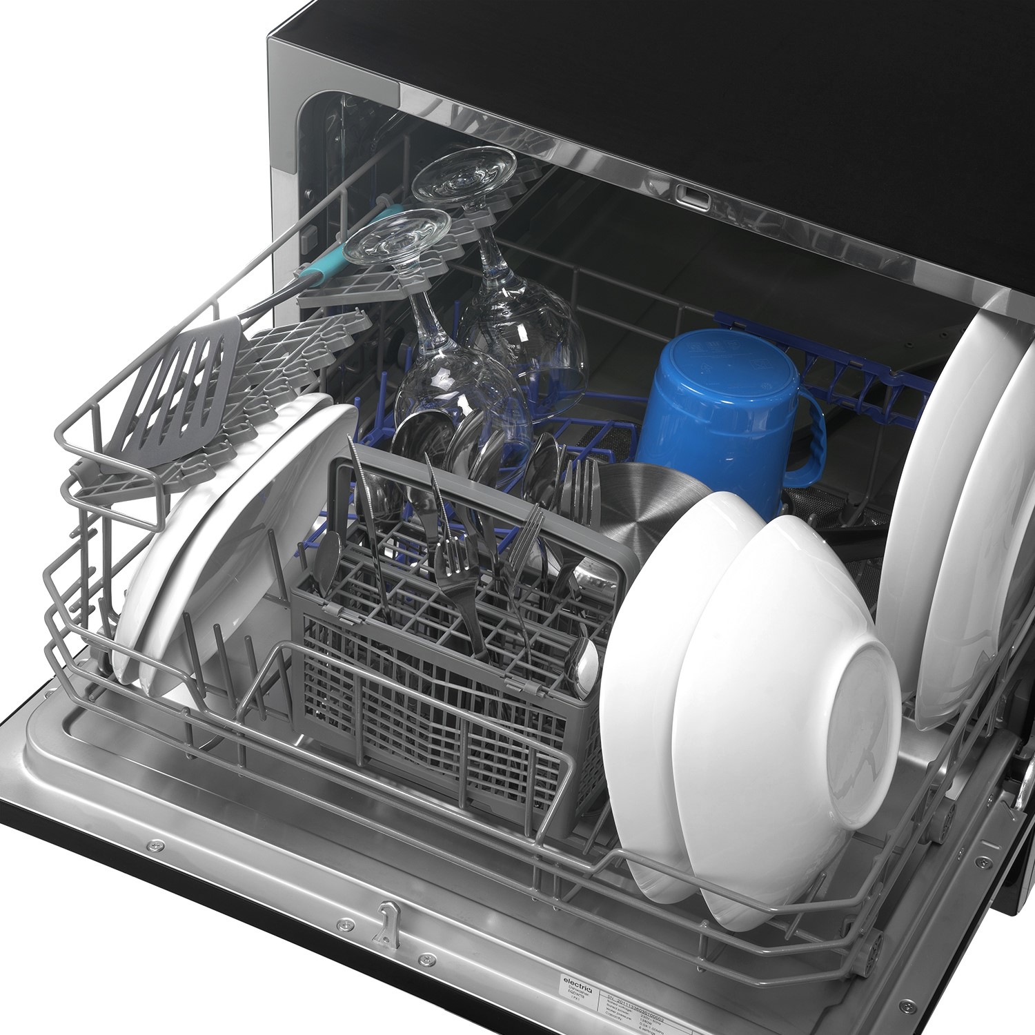 black integrated dishwasher