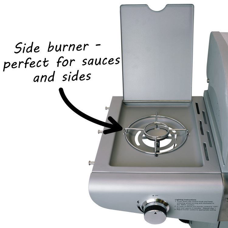 GRADE A2 - The Kentucky Premium 4 Burner Gas BBQ in Silver