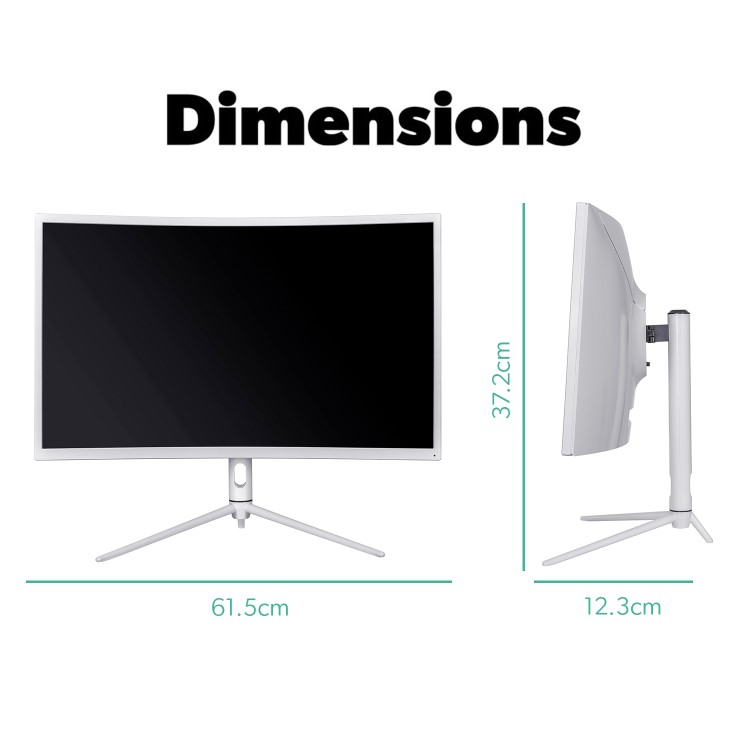 electriq 27" QHD 165Hz Curved Gaming Monitor 