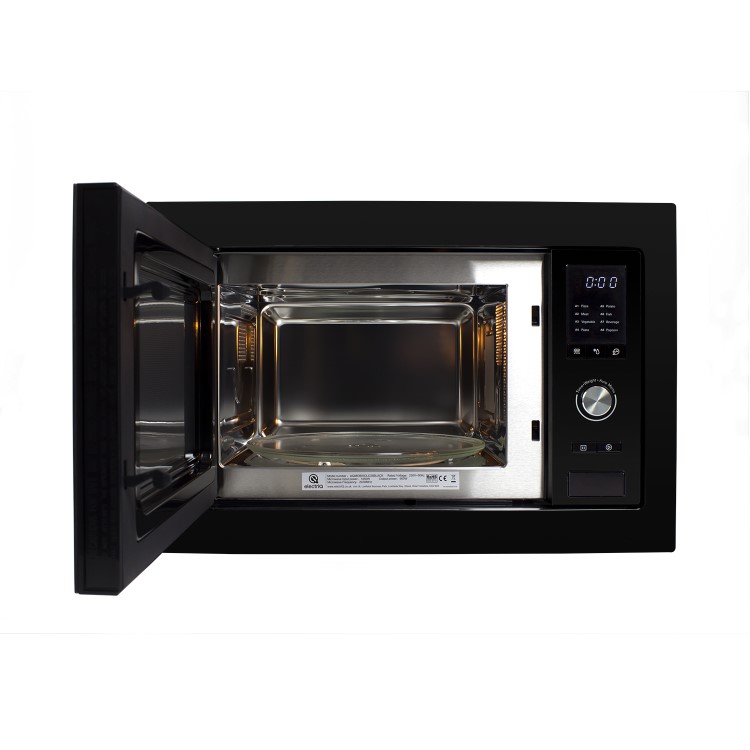 GRADE A3 - electriQ 25L Built in Standard Solo Microwave in Black