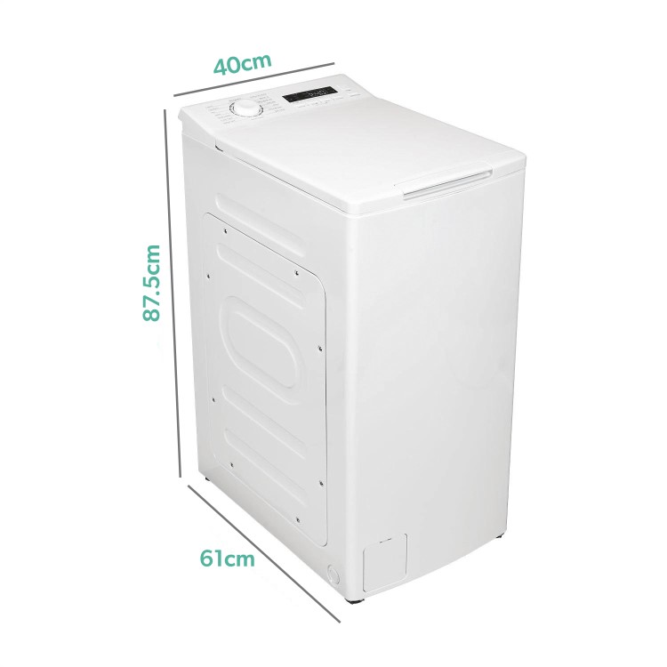 Refurbished electriQ eiQWMTL75C Freestanding 7KG 1200 Spin Top Loading Washing Machine White