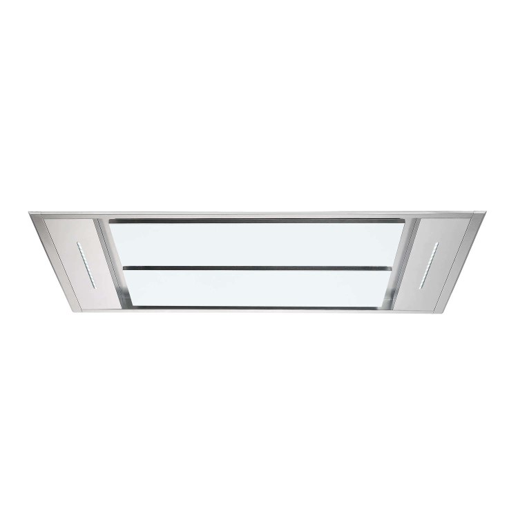 electriQ 110cm Flush to Ceiling Cooker Hood - Stainless Steel