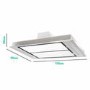electriQ 110cm Flush to Ceiling Cooker Hood - Stainless Steel