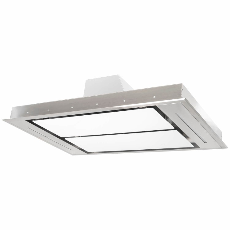 electriQ 110cm Flush to Ceiling Cooker Hood - Stainless Steel