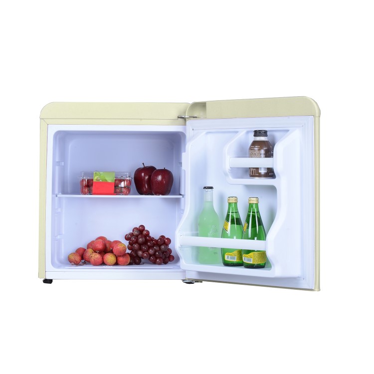 GRADE A1 - electriQ 45 Litre Freetanding Table Top Fridge Retro 48cm Wide - Cream