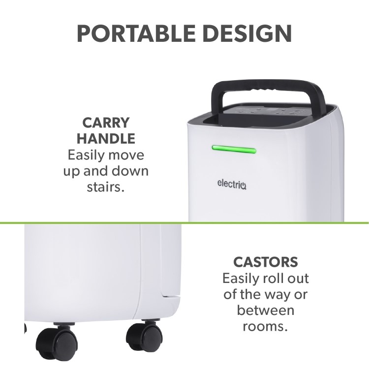 electriQ Essential 12L Quiet Low-Energy Dehumidifier