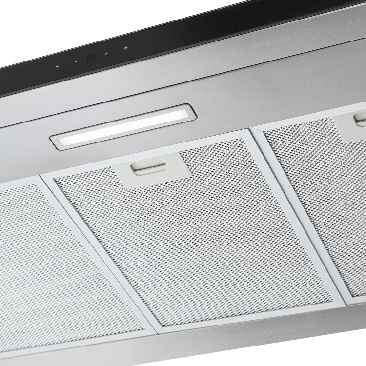 electriQ 90cm Slimline Touch Cooker Hood - Stainless Steel