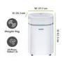 GRADE A2 - electriQ 20 Litre Dehumidifier with Humidistat and Carbon Filter