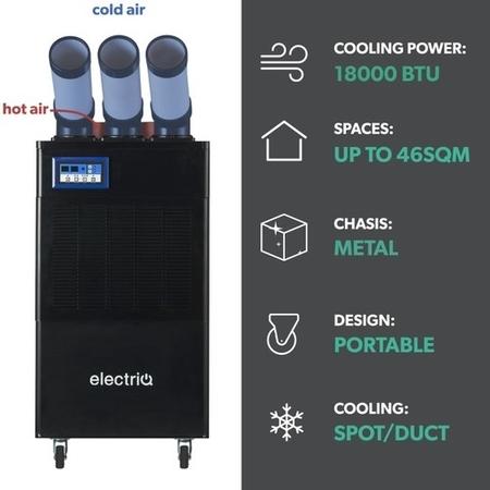 Refurbished electriQ 18000 BTU Portable Commercial Air Conditioner - Heavy Duty Metal Body