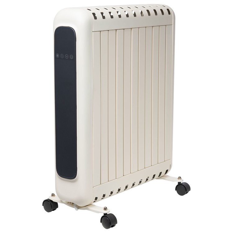 electriQ 2400W Smart WiFi Eco Oil-Free Radiator & Panel Heater with Thermostat Timer & Remote - White