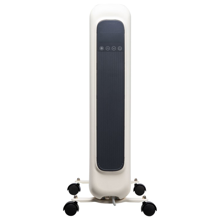 electriQ 2400W Smart WiFi Eco Oil-Free Radiator & Panel Heater with Thermostat Timer & Remote - White