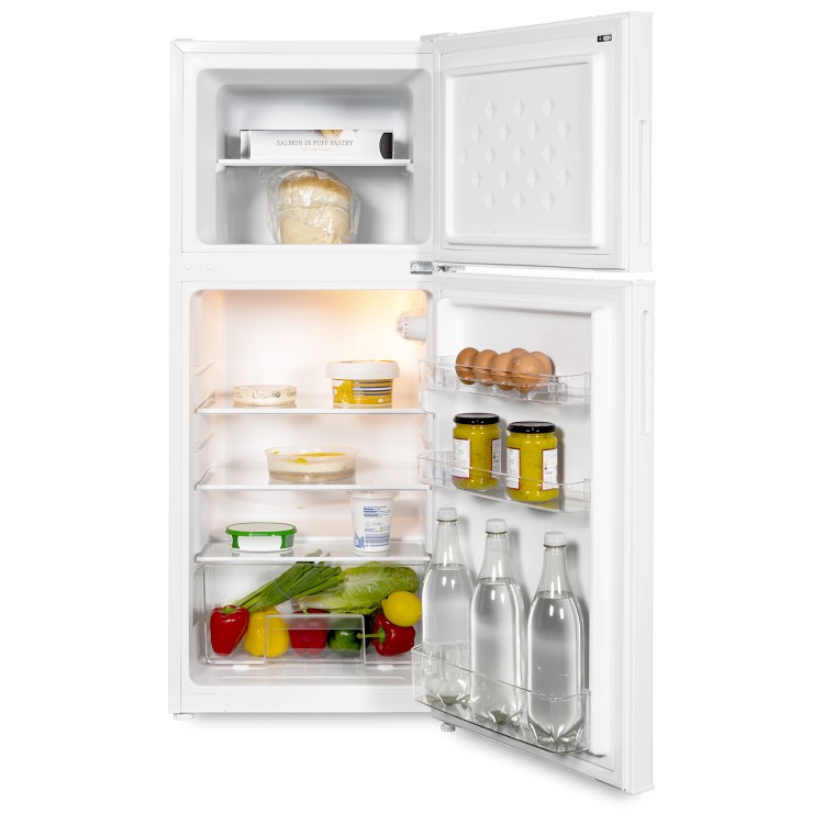 Refurbished electriQ EIQ48TMFF Freestanding 118 Litre 70/30 Fridge Freezer White