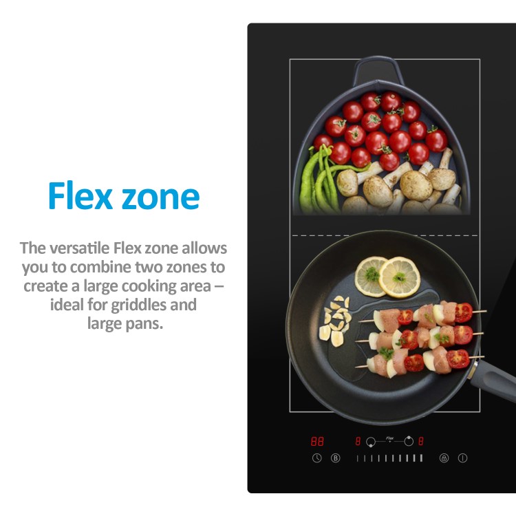 Refurbished electriQ EIQ90INDFLEX 90cm 5 Zone Induction Hob