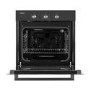 Refurbished electriQ EQBIOGASBLACK 60cm Single Built In Gas Oven with Electric Grill Black