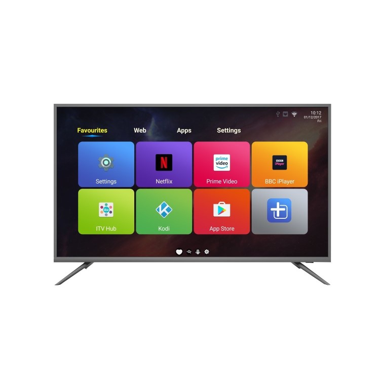 Refurbished electriQ 50" 4K Ultra HD LED Freeview HD Smart Android TV without Stand