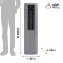 Refurbished electriQ SupremeCool 8000 BTU Quiet Portable Air Conditioner No Remote