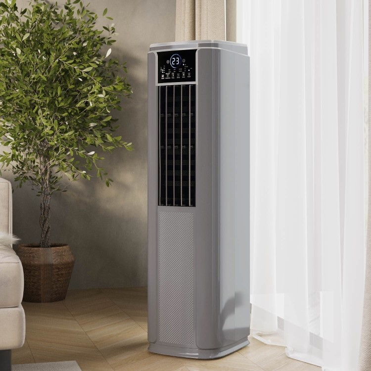Refurbished electriQ SupremeCool 14000 BTU Quiet Smart Portable Air Conditioner with Heat Pump No Remote