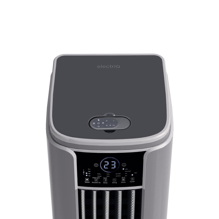 Refurbished electriQ SupremeCool 14000 BTU Quiet Smart Portable Air Conditioner with Heat Pump No Remote
