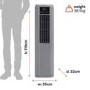 Refurbished electriQ SupremeCool 16000 BTU Quiet Smart Portable Air Conditioner with Heat Pump - No Remote