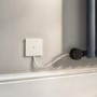 Refurbished Midnight Black Electric Vertical Designer Radiator 1.2kW with Wifi Thermostat - Double Panel H1600xW236mm - IPX4 Bathroom Safe