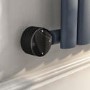 Refurbished Midnight Black Electric Vertical Designer Radiator 2kW with Wifi Thermostat - H1800xW354mm