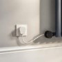 Refurbished Midnight Black Electric Vertical Designer Radiator 2kW with Wifi Thermostat - H1800xW354mm