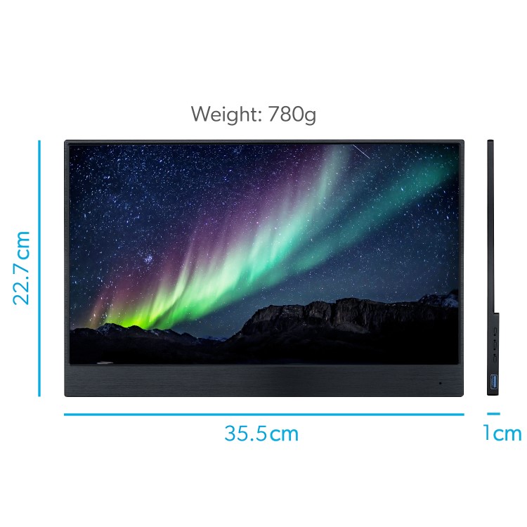 electriQ 15.6" IPS UHD 4K Type C Portable Monitor