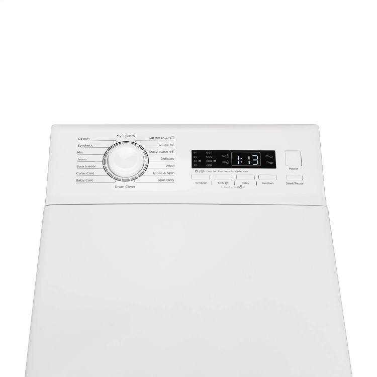 GRADE A2 - electriQ EIQWMTL75 7.5kg 1200rpm Freestanding Top Loading Washing Machine - White