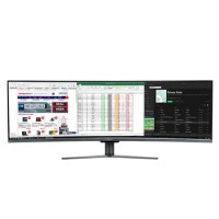 GRADE A2 - electriQ 49" QLED Double FHD Super UltraWide FreeSync HDR Curved Monitor