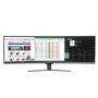 GRADE A2 - electriQ 49" QLED Double Full HD Super UltraWide FreeSync Curved Monitor 