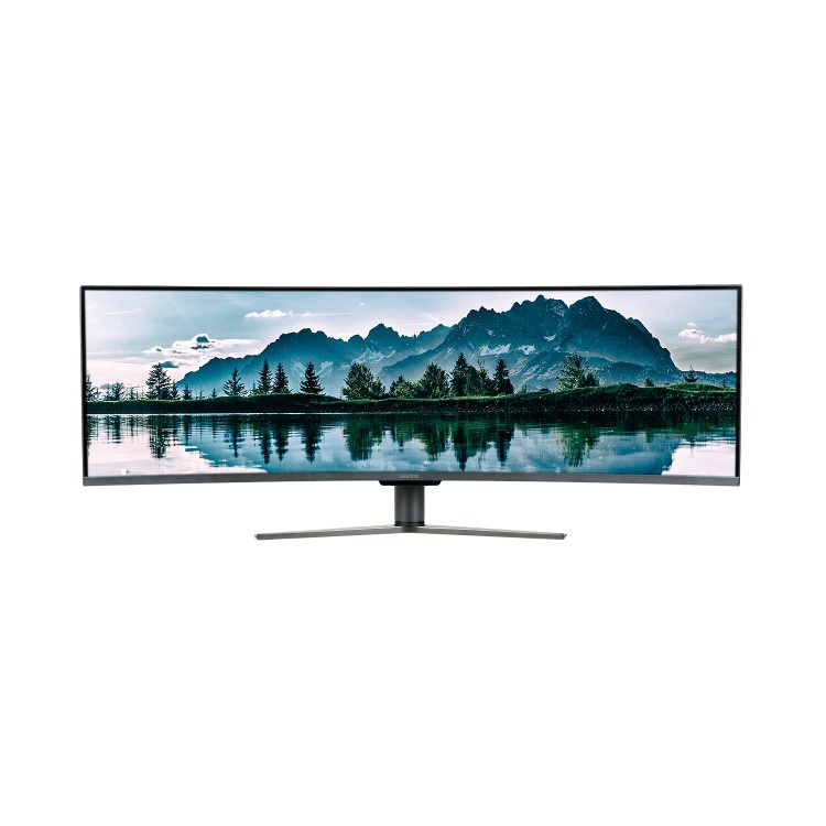 GRADE A2 - electriQ 49" QLED Double Full HD Super UltraWide FreeSync Curved Monitor 