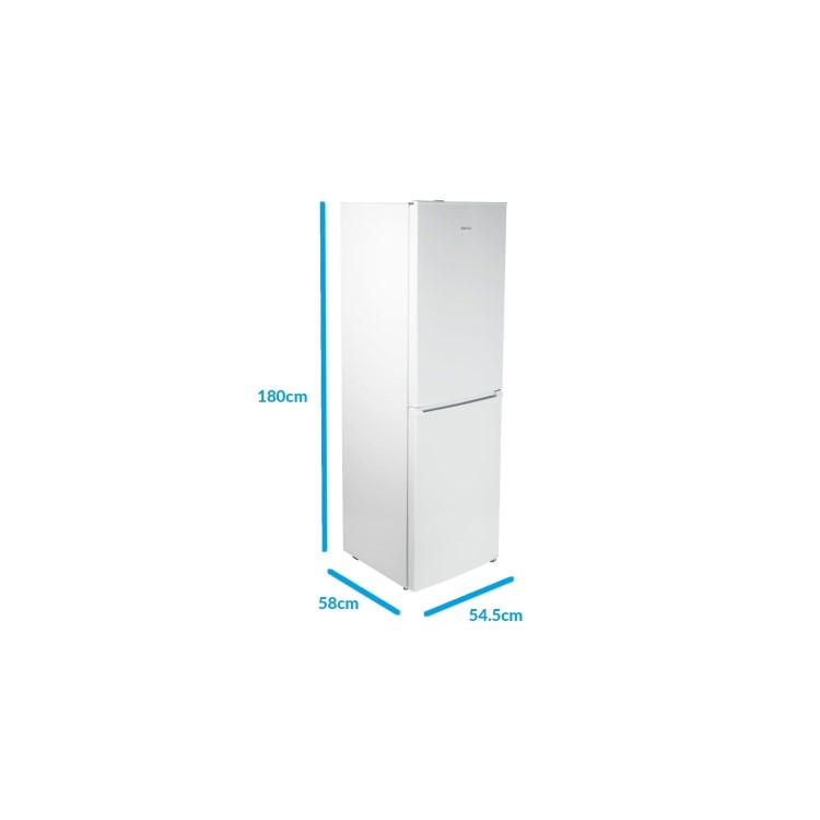 GRADE A2 - electriQ 231 Litre Freestanding Fridge Freezer 50/50 Split Frost Free 55cm Wide - White