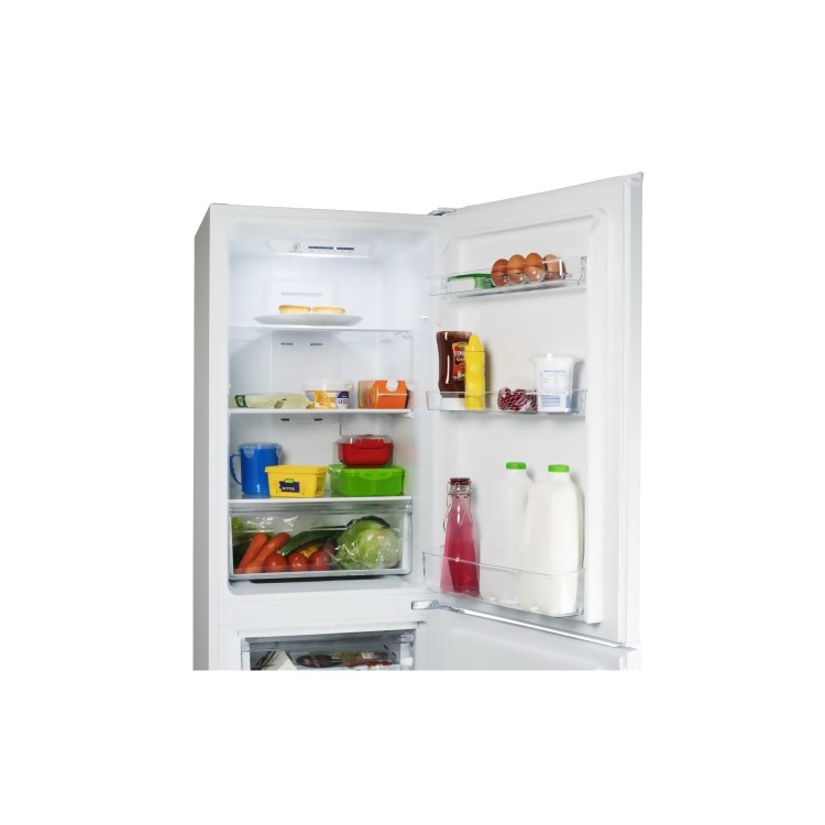GRADE A2 - electriQ 231 Litre Freestanding Fridge Freezer 50/50 Split Frost Free 55cm Wide - White